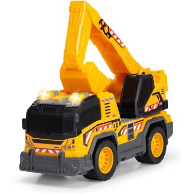 Dickie Toys Kran 30 cm Lys og Lyd Lastebil - Byggekjøretøy Dickie Toys Kran 30 cm Lys og Lyd Lastebil - Byggekjøretøy