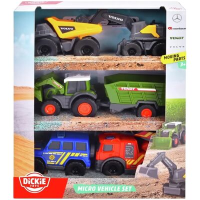 Dickie Micro Fahrzeuge Set - 8cm - Spielzeugfahrzeuge Dickie Micro Fahrzeuge Set - 8cm - Spielzeugfahrzeuge