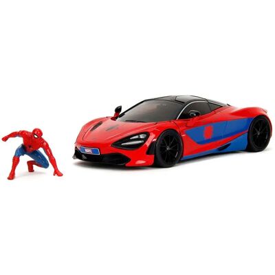 Jada McLaren 720S Spider-Man Odlewany pojazd - 1:24 - Czerwony - Kolekcjonerski Jada McLaren 720S Spider-Man Odlewany pojazd - 1:24 - Czerwony - Kolekcjonerski