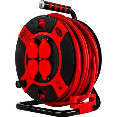 REV H07VV Bobine électrique - IP 44 Extérieur 40m - 3000W - Publicité REV H07VV Bobine électrique - IP 44 Extérieur 40m - 3000W - Publicité
