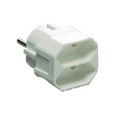 REV Adaptador duplo Euro - 3500 W - Branco - Fonte de alimentação REV Adaptador duplo Euro - 3500 W - Branco - Fonte de alimentação