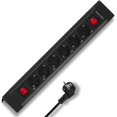 REV Ritter Stekkerdoos - 6 Stopcontacten - Kindveilig - Overspanningsbeveiliging - Kabel 2-3m REV Ritter Stekkerdoos - 6 Stopcontacten - Kindveilig - Overspanningsbeveiliging - Kabel 2-3m
