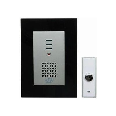 REV 0046830 Funk-Doorbell-Kit - Silber - 3 LEDs - 8 Melodien - Einfache Installation REV 0046830 Funk-Doorbell-Kit - Silber - 3 LEDs - 8 Melodien - Einfache Installation