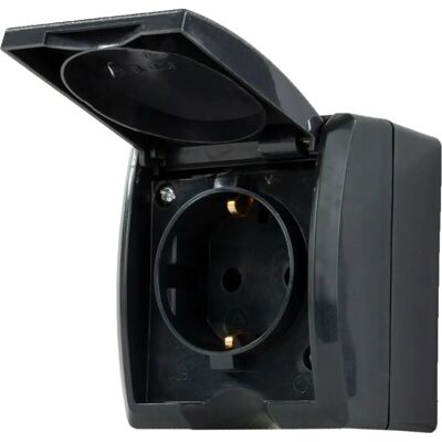 REV AquaForm 0007031900 Wandsteckdose - IP44, Anthrazit REV AquaForm 0007031900 Wandsteckdose - IP44, Anthrazit