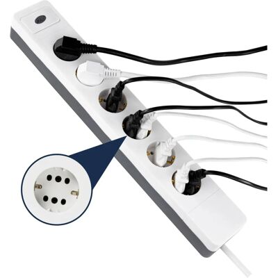 REV Modell 0015650103 Weiße Steckdosenleiste mit Timer - Power Strip REV Modell 0015650103 Weiße Steckdosenleiste mit Timer - Power Strip