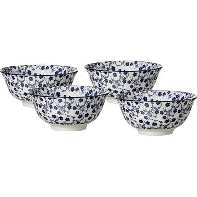 Conjunto de 4 tigelas Royal Sakura - Porcelana, compatível micro-ondas Conjunto de 4 tigelas Royal Sakura - Porcelana, compatível micro-ondas