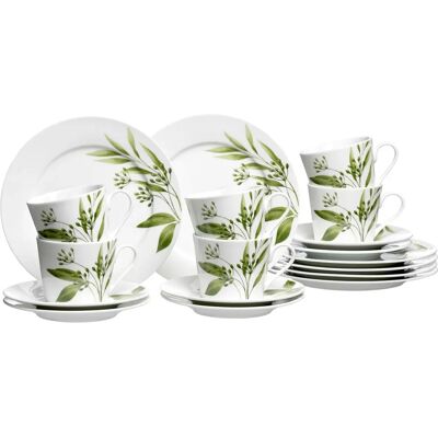 Service à café en porcelaine Evora vert de RITZENHOFF & BREKER - 6 personnes Service à café en porcelaine Evora vert de RITZENHOFF & BREKER - 6 personnes