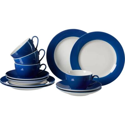 RITZENHOFF & BREKER Doppio Service à Café Bleu 12 pièces en Porcelaine RITZENHOFF & BREKER Doppio Service à Café Bleu 12 pièces en Porcelaine