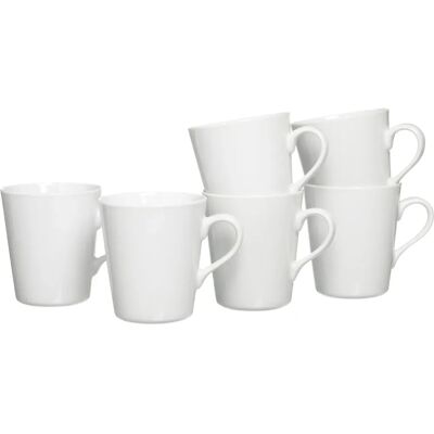 Set de 6 tasses à café Vio en porcelaine blanche Set de 6 tasses à café Vio en porcelaine blanche