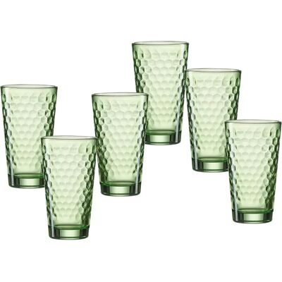 Groen FAVO 400ml Kegelvormig Glas met Honingraatstructuur Groen FAVO 400ml Kegelvormig Glas met Honingraatstructuur