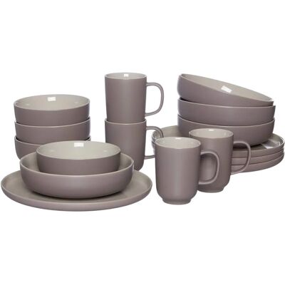 Service Jasper 16 pièces - Gris pour 4 personnes Service Jasper 16 pièces - Gris pour 4 personnes