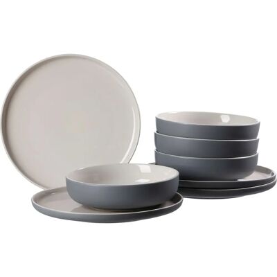 Service de vaisselle Jasper de Ritzenhoff & Breker - 8 pièces, Gris, Style Scandinave Service de vaisselle Jasper de Ritzenhoff & Breker - 8 pièces, Gris, Style Scandinave