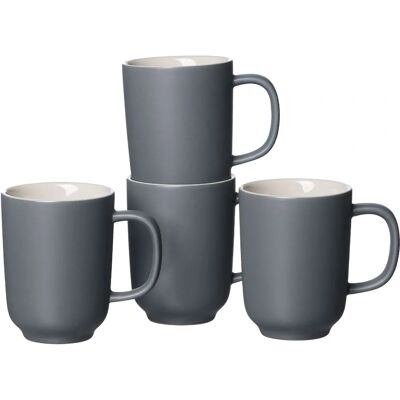 Ensemble de 4 Tasses à Café Jasper - Gris, 285ml, RITZENHOFF & BREKER Ensemble de 4 Tasses à Café Jasper - Gris, 285ml, RITZENHOFF & BREKER