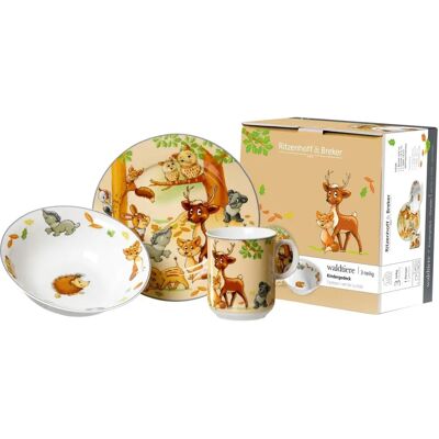 Ensemble de Vaisselle pour Enfants Ritzenhoff Breker - Porcelaine 3 Pièces - Animaux de la Forêt Ensemble de Vaisselle pour Enfants Ritzenhoff Breker - Porcelaine 3 Pièces - Animaux de la Forêt