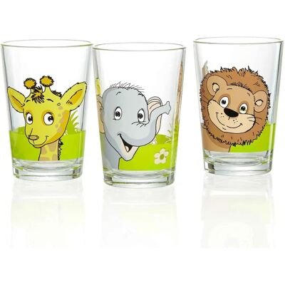 Ritzenhoff & Breker Löwe Elefant Giraffe Dschungelglas-Set 3 Stück Ritzenhoff & Breker Löwe Elefant Giraffe Dschungelglas-Set 3 Stück