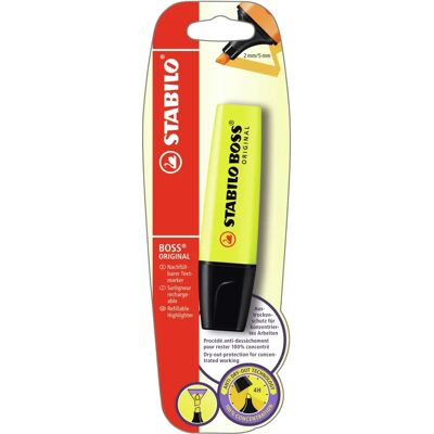 STABILO Boss Original Textmarker - Nachfüllbar - Ikonisches Design STABILO Boss Original Textmarker - Nachfüllbar - Ikonisches Design