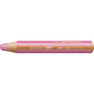 STABILO Woody 3 in 1 Rosa - Matite Colorate STABILO Woody 3 in 1 Rosa - Matite Colorate