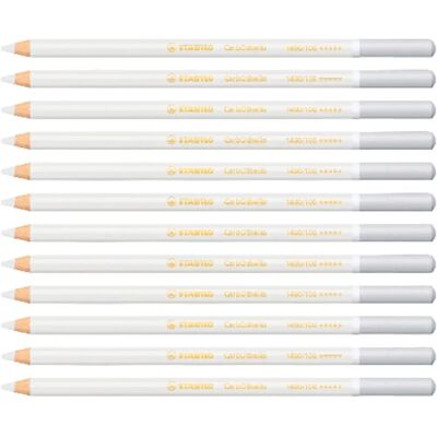 Stabilo pastellkritor - 12 st färg Vit Konstnärsmaterial Stabilo pastellkritor - 12 st färg Vit Konstnärsmaterial