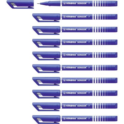 STABILO Sensor Fineliner - Blå - 10-pack STABILO Sensor Fineliner - Blå - 10-pack
