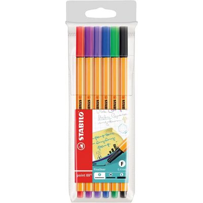 Stabilo Point 88 Fineliner - Multicolor Kunstmarker 6 Stück Stabilo Point 88 Fineliner - Multicolor Kunstmarker 6 Stück