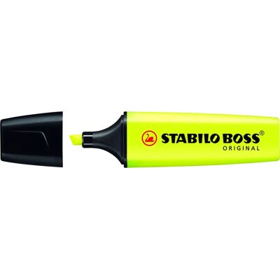 Surligneur Original STABILO BOSS Jaune - Marqueur Surligneur Original STABILO BOSS Jaune - Marqueur