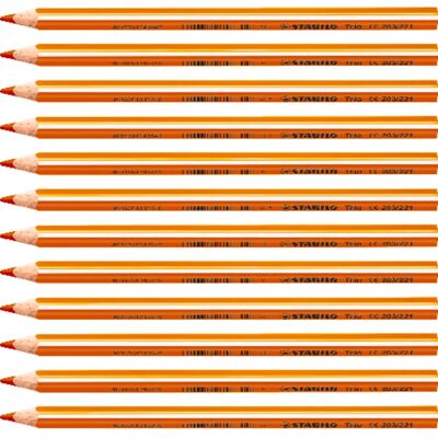 Trojhranné Barevné Pastelky Stabilo - 4,2mm Tlusté - Balení 12 Trojhranné Barevné Pastelky Stabilo - 4,2mm Tlusté - Balení 12