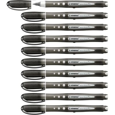 STABILO Worker Plus Färgglad Rollerball - 10 st STABILO Worker Plus Färgglad Rollerball - 10 st