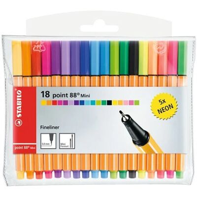 STABILO point 88 Mini Fineliner - Flerfärgad - 18 st STABILO point 88 Mini Fineliner - Flerfärgad - 18 st