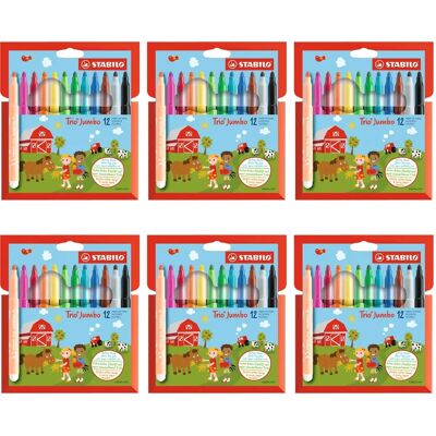 Stabilo - Felt-tip Pen Trio XXL Case 12 Colors - Marker Stabilo - Felt-tip Pen Trio XXL Case 12 Colors - Marker