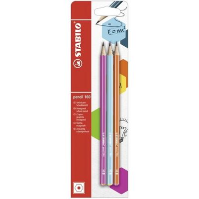 STABILO 160 HB Bleistift-Set - Sechskant - 3 Stück STABILO 160 HB Bleistift-Set - Sechskant - 3 Stück