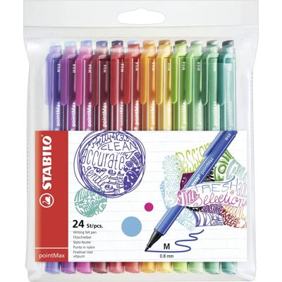 STABILO pointMax Fineliner Medium Multicolor - 24er Pack STABILO pointMax Fineliner Medium Multicolor - 24er Pack