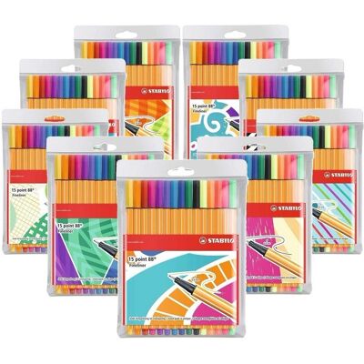 Stabilo Point 88 Flerfärgad Finer - Set med 15 Stabilo Point 88 Flerfärgad Finer - Set med 15