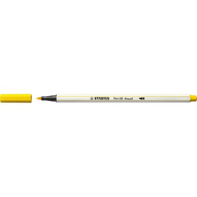 STABILO Pen 68 brush viltstift Medium Geel - Viltstift STABILO Pen 68 brush viltstift Medium Geel - Viltstift