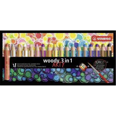 Stabilo Woody 3 in 1 Multi-color - Color, Watercolor, Wax Crayon Stabilo Woody 3 in 1 Multi-color - Color, Watercolor, Wax Crayon
