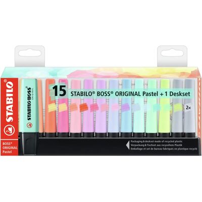 Stabilo Boss Pastell Markierungen 15er Set - Hervorhebung & Unterstreichung Stabilo Boss Pastell Markierungen 15er Set - Hervorhebung & Unterstreichung
