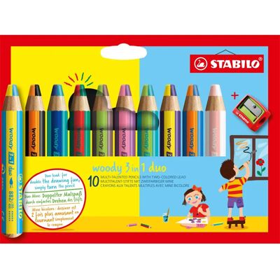 STABILO woody 3 w 1 duo - Wielobarwny zestaw kredek dla dzieci STABILO woody 3 w 1 duo - Wielobarwny zestaw kredek dla dzieci