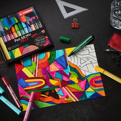 STABILO Pen 68 MAX Marker de cauciuc albastru - Creativitate și artă STABILO Pen 68 MAX Marker de cauciuc albastru - Creativitate și artă