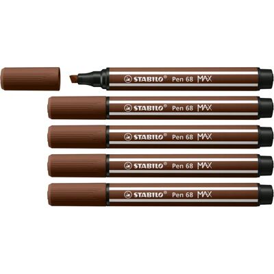 STABILO Pen 68 MAX filctoll - Barna - 5 db STABILO Pen 68 MAX filctoll - Barna - 5 db