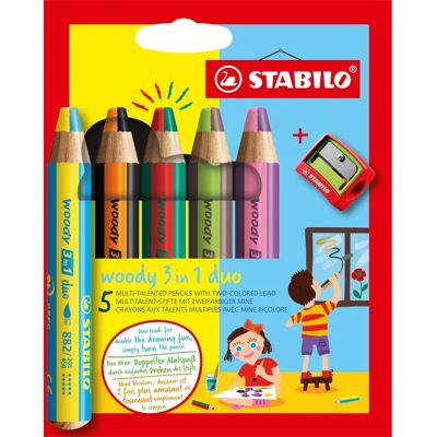 STABILO sokszínű 3 az 1-ben duo ceruza - 5 db STABILO sokszínű 3 az 1-ben duo ceruza - 5 db