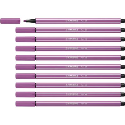 STABILO Pen 68 Plommon - Markör - 10-pack STABILO Pen 68 Plommon - Markör - 10-pack