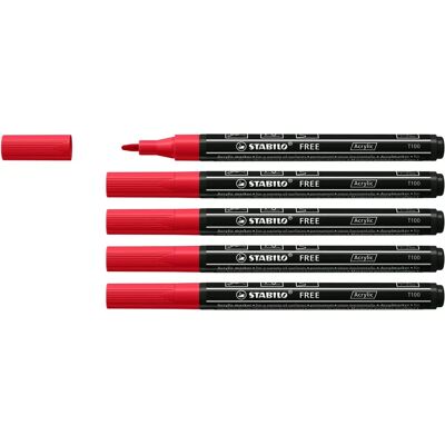 STABILO FREE Acrylmarker T100 - Rot STABILO FREE Acrylmarker T100 - Rot
