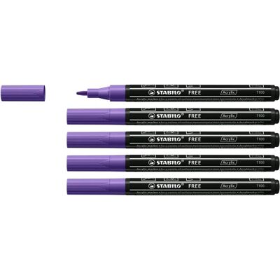 STABILO FREE Acryl T100 Violett - Acrylmarker STABILO FREE Acryl T100 Violett - Acrylmarker