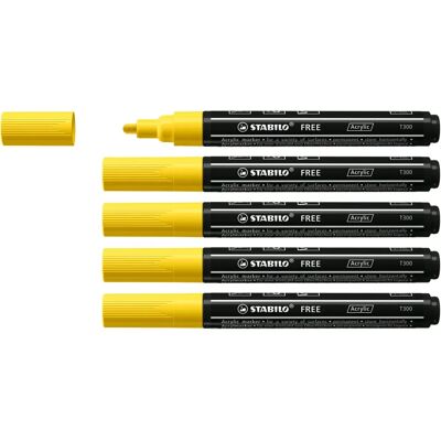 STABILO FREE Acrylic T300 Gelb - Acrylmarker STABILO FREE Acrylic T300 Gelb - Acrylmarker