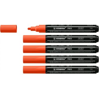 Marcador acrílico STABILO FREE T300 Rojo - Tipo de producto acrílico Marcador acrílico STABILO FREE T300 Rojo - Tipo de producto acrílico