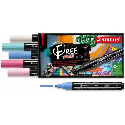 STABILO T300 Candy Acrylmarker-Set, 5 Stück STABILO T300 Candy Acrylmarker-Set, 5 Stück