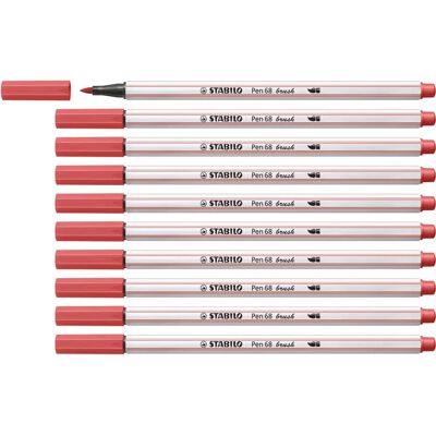 Penna Stabilo 68 Rosso Ruggine - Pennello - Inchiostro a Base d'Acqua Penna Stabilo 68 Rosso Ruggine - Pennello - Inchiostro a Base d'Acqua
