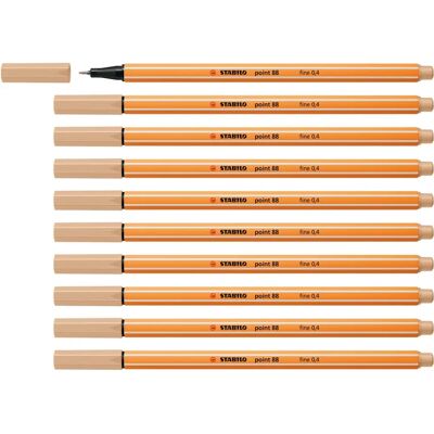 Stabilo Point 88 Fineliner - Beige, 0,4 mm - Pour Dessin & Écriture - Publicité Stabilo Point 88 Fineliner - Beige, 0,4 mm - Pour Dessin & Écriture - Publicité