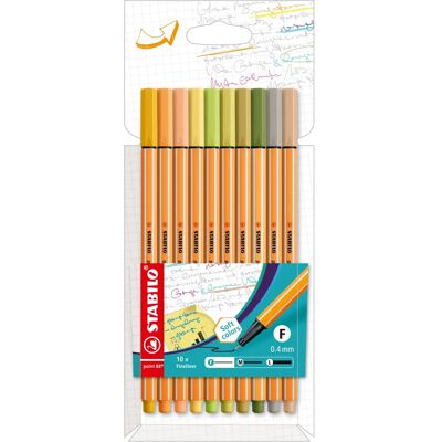 STABILO Point 88 Fineliner Multicolore - 10 pièces - Publicité STABILO Point 88 Fineliner Multicolore - 10 pièces - Publicité