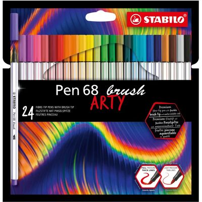 STABILO Pen 68 Pinsel ARTY Filzstift Bunt - Buntstifte - Pen 68 - ARTY - 24 Stück STABILO Pen 68 Pinsel ARTY Filzstift Bunt - Buntstifte - Pen 68 - ARTY - 24 Stück