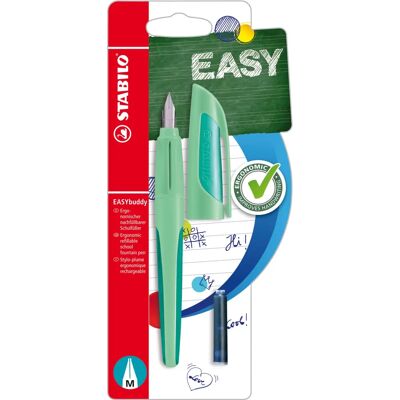 STABILO EASYbuddy Füllfederhalter - Pastell Minze - Ergonomisch, nachfüllbar, Schulfertig STABILO EASYbuddy Füllfederhalter - Pastell Minze - Ergonomisch, nachfüllbar, Schulfertig